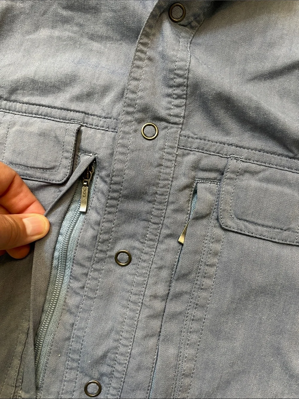 ExOfficio Men's Chambray Utility Shirt Jacket S